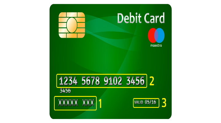 Parte frontal Tarjeta Debito